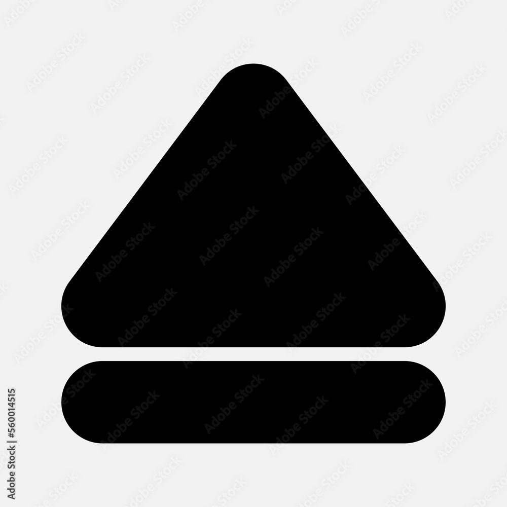 Eject icon in solid style about multimedia, use for website mobile app presentation Eject icon in solid style about multimedia, use for website mobile app presentation