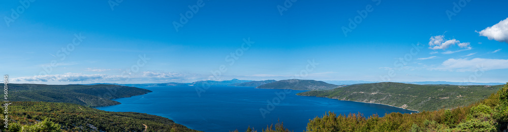 Panorama, Meer, Cres, Kroatien