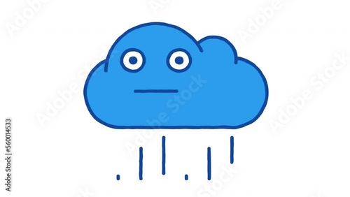 Rain cloud serious. Alpha channel