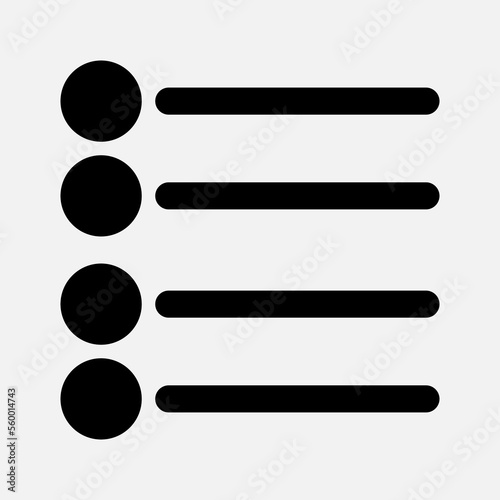 List icon in solid style about multimedia, use for website mobile app presentation