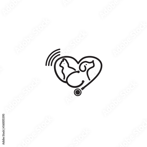 love, stetoscope and animal