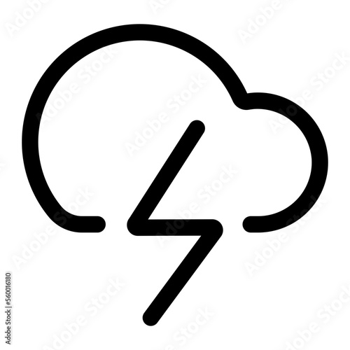 Cloud-lightning line icon