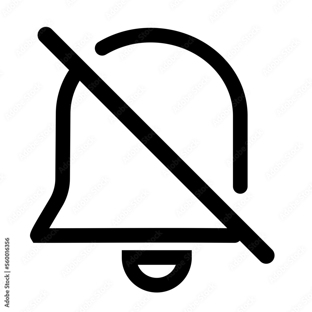 Bell off line icon