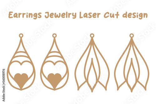 Valentine’s Earrings Jewelry Laser Cut design