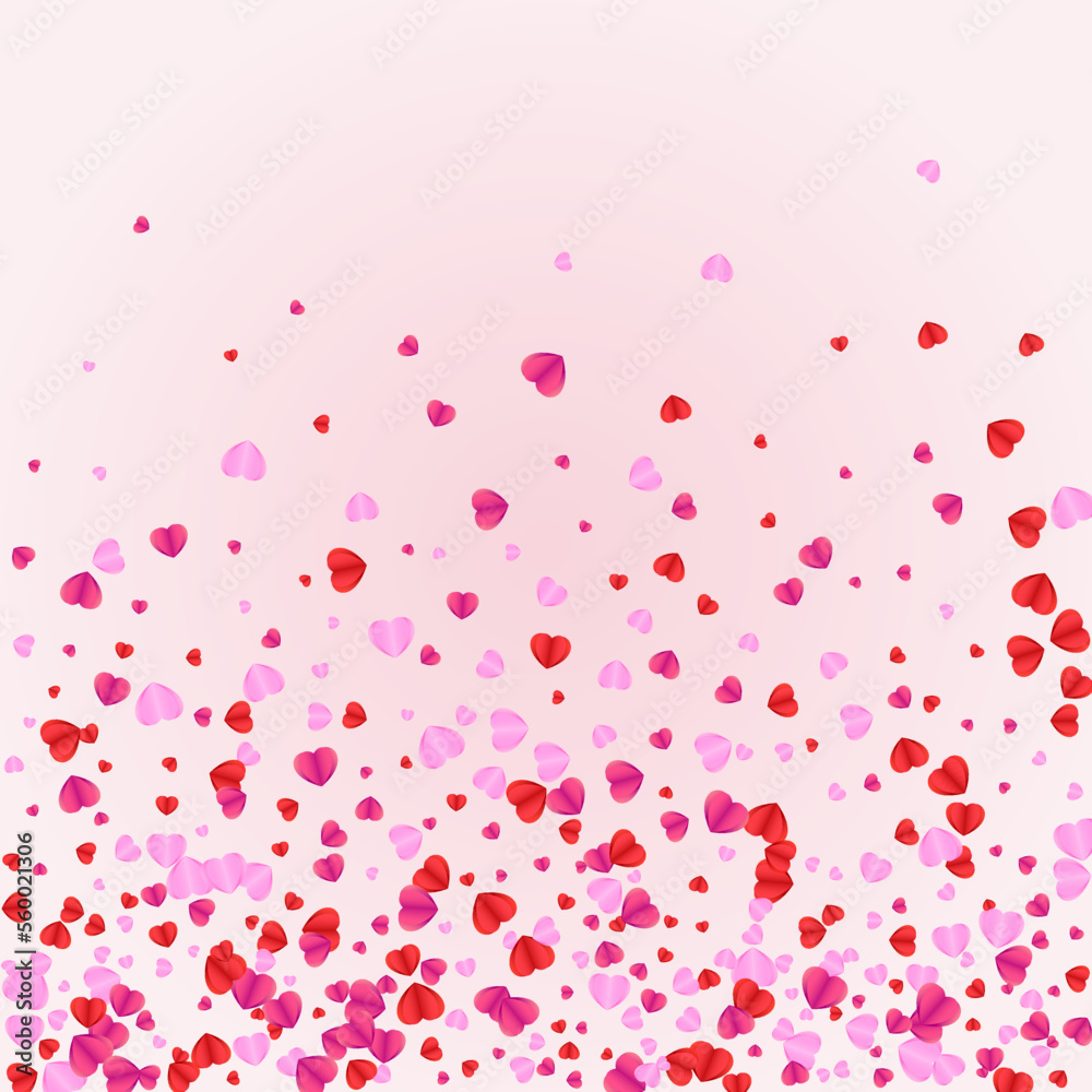 Fond Confetti Background Pink Vector. Cut Backdrop Heart. Pinkish Fall Texture. Tender Confetti Wallpaper Pattern. Violet Romantic Illustration.