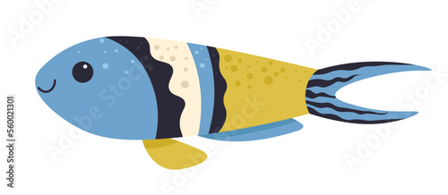 Fish tropical and exotic fauna of underwaters