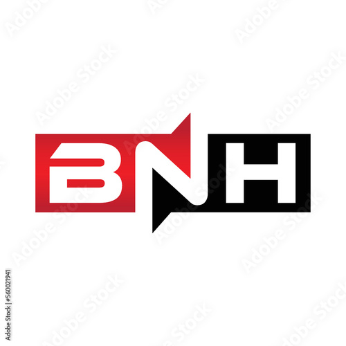 BNH Monogram Initial Letters Logo Design