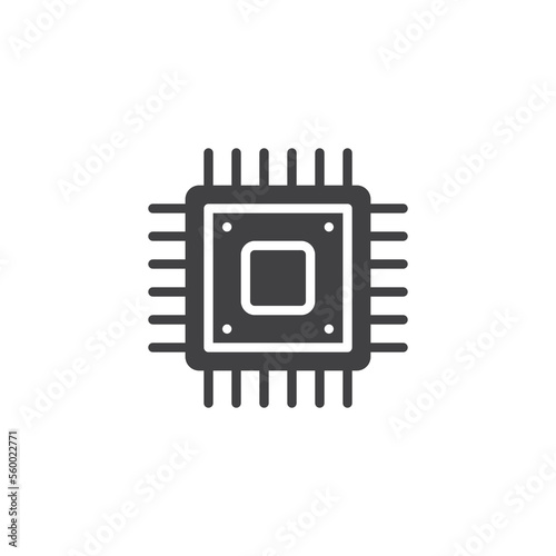 CPU processor vector icon
