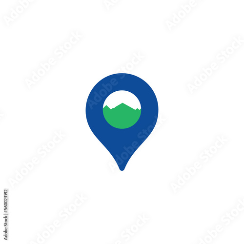 Location in the mountains Vector Illustration 