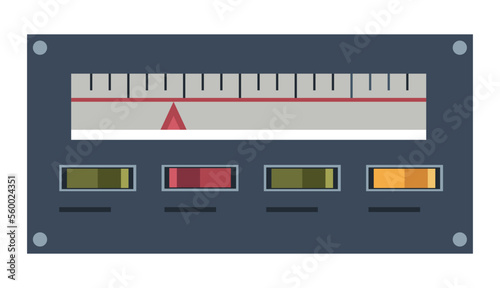 Panel with measurement and switchers or buttons