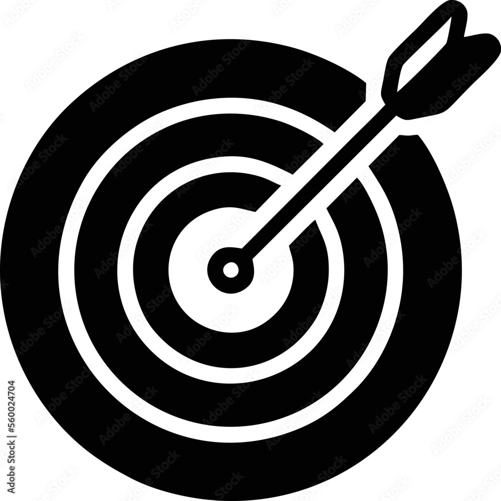 focus icon symbol in a white background, goal target icon symbol on the white background