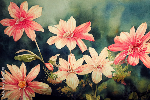 floral background  Generative AI Art Illustration