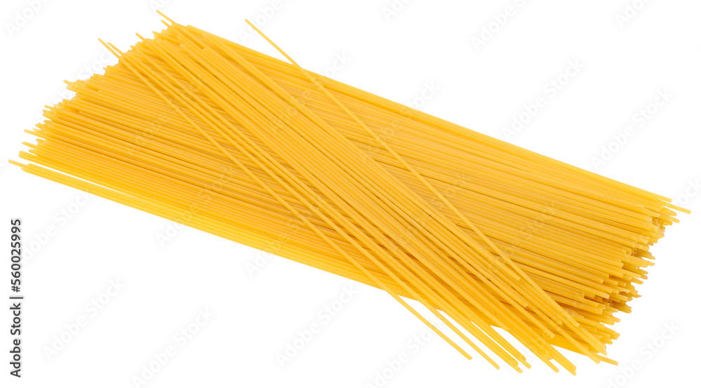 Raw spaghetti, transparent background