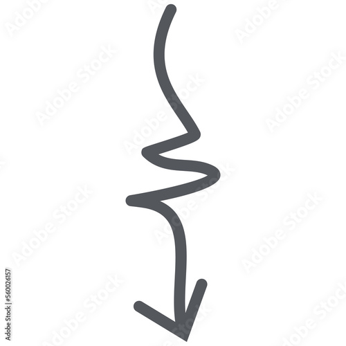 Arrow Line Hand Drawn Aesthetics Doodle