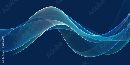 Blue Abstract Background with Liquid Shape