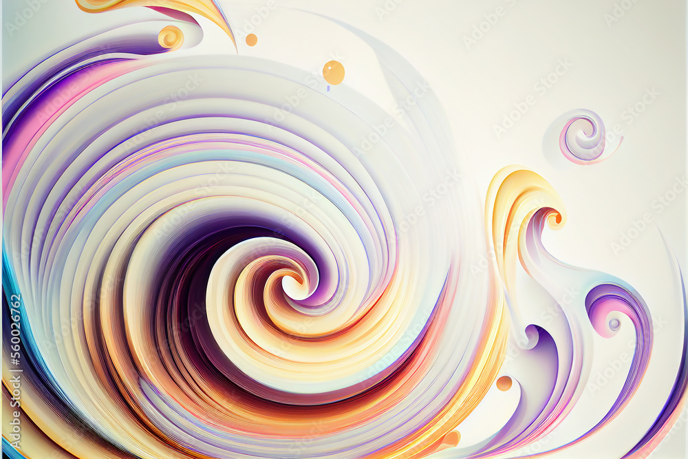 Elegant Swirls: A Pastel Color Story - Abstract Pastel Wallpaper Stock