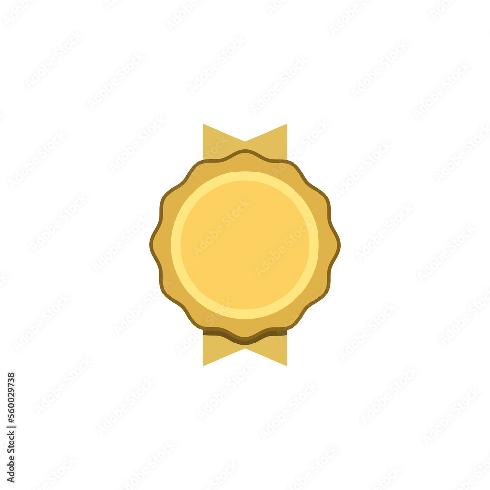 Award with ribbon brochure element design isolated on white background