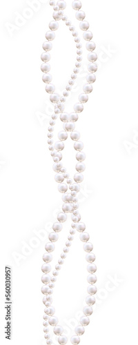 Pearls. White background. Abstract vector illustration. Seamless pattern.