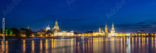 Blick auf die Brühlsche Terrasse in Dresden