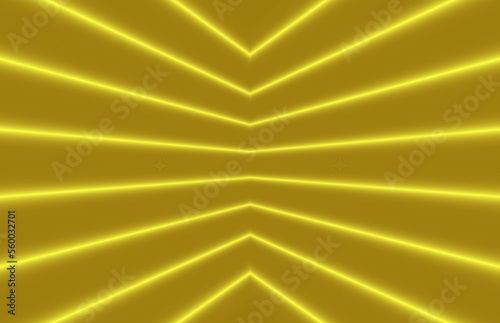 Golden background Spotlight, ramp lights Bright backdrop for poster Holiday design element Vector illustration