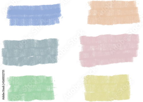 Illustration of areas drawn with oil pastels