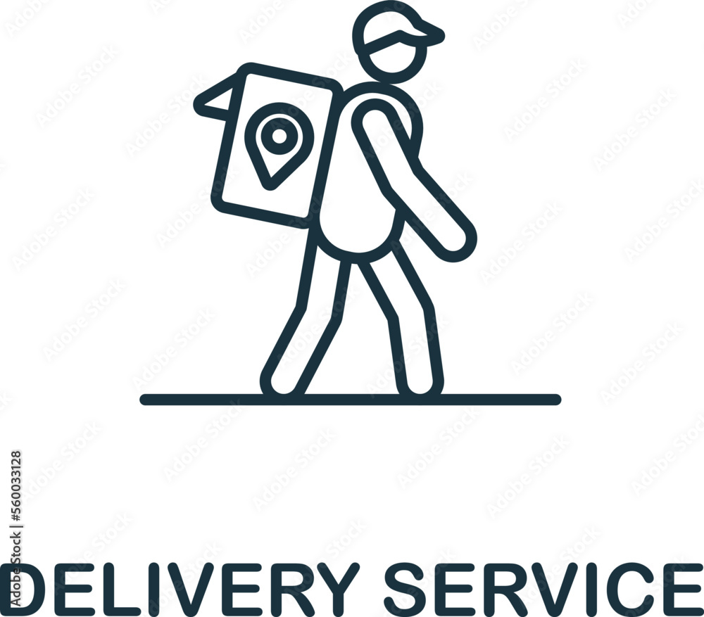 Delivery Service icon. Monochrome simple Food Delivery icon for templates, web design and infographics Delivery Service icon. Monochrome simple Food Delivery icon for templates, web design and infographics