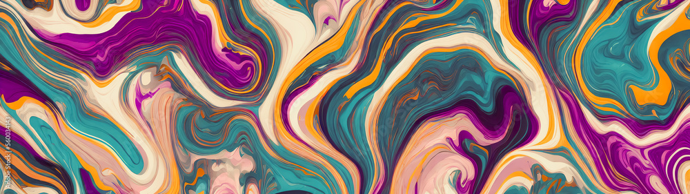 Twisted textures of waves and ribbons in majestic colors, abstract. Generative AI Twisted textures of waves and ribbons in majestic colors, abstract. Generative AI