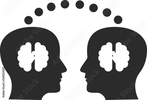 Knowledge transfer icon, information transfer icon black vector