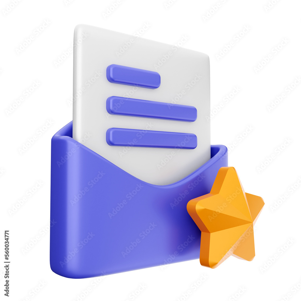 3d mail email envelope message icon illustration render 3d mail email envelope message icon illustration render