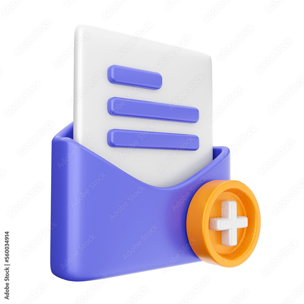 3d mail email envelope message icon illustration render 3d mail email envelope message icon illustration render