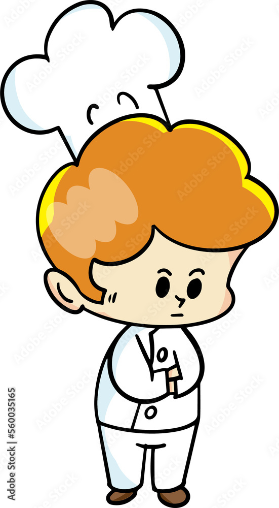 The chef cartoon character drawing design for food concept. The chef cartoon character drawing design for food concept.