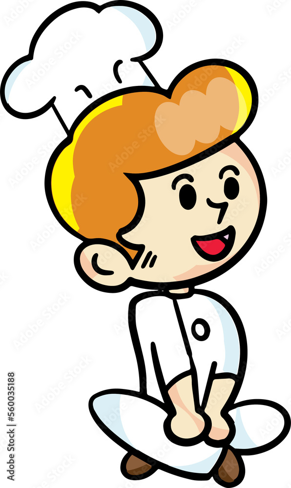 The chef cartoon character drawing design for food concept. The chef cartoon character drawing design for food concept.