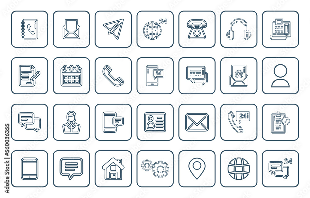 contact icon set design contact icon set design