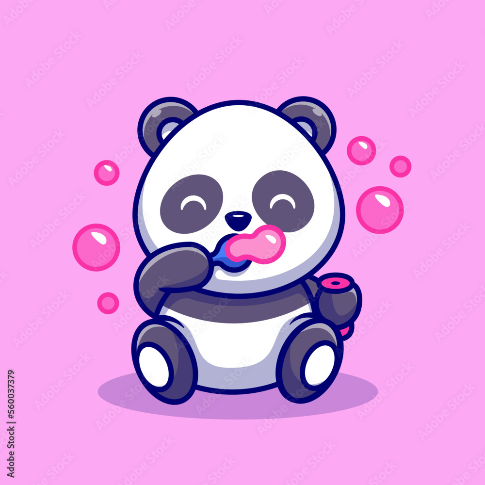 Cute Baby Panda Playing Soap Bubbles Cartoon Vector Icon
Illustration. Animal Nature Icon Concept Isolated Premium
Vector. Flat Cartoon Style