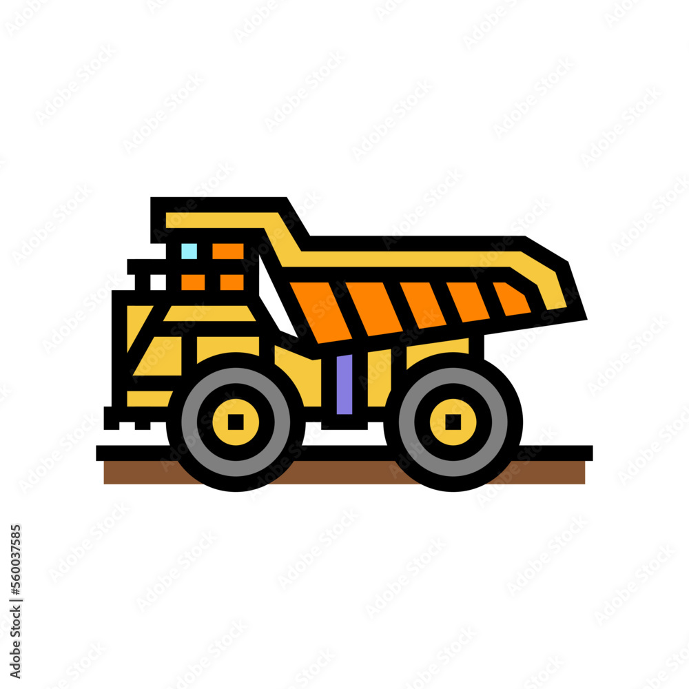 haul truck steel production color icon vector. haul truck steel production sign. isolated symbol illustration