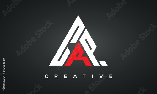 CRP monogram triangle logo design
