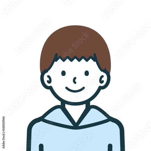 笑顔の男の子のバストショット1