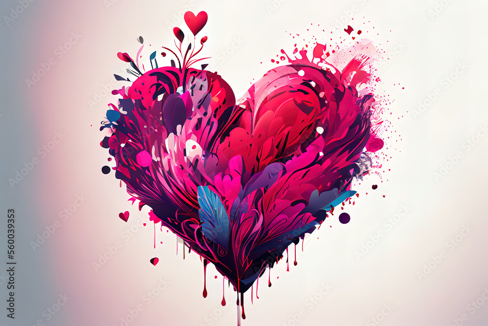 Pretty Pink and Red heart