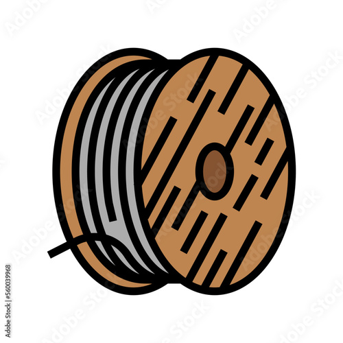 wire steel production color icon vector. wire steel production sign. isolated symbol illustration