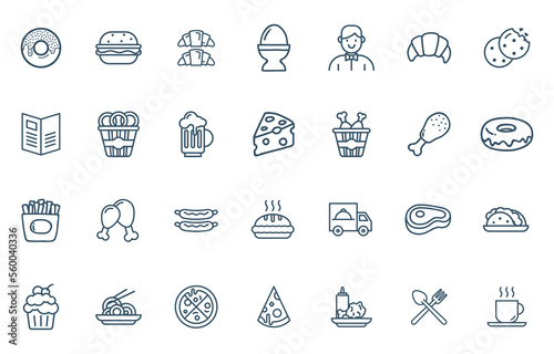 food icon set design 