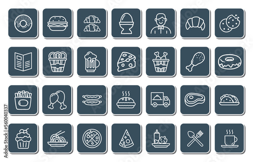 food icon set design 