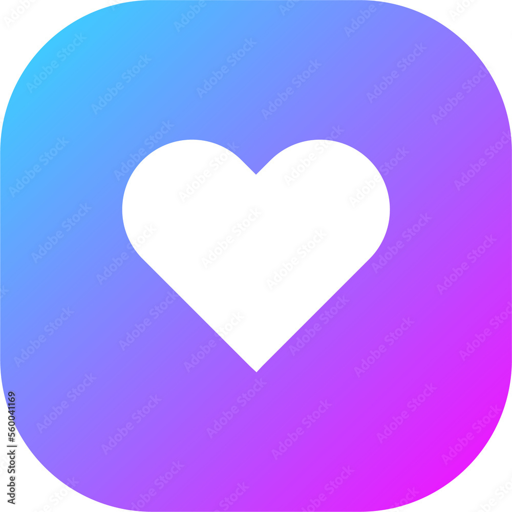 Heart icon in gradient colors. Love signs illustration.
