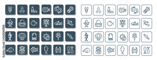 SEAFOOD icon SET design
