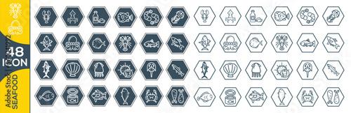 SEAFOOD icon SET design