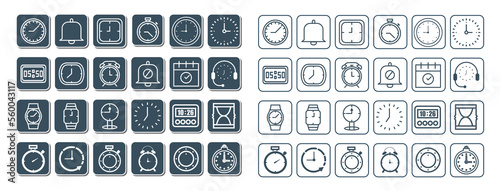 watch icon set design