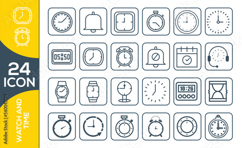 watch icon set design