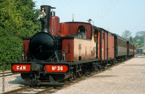 train touristique à vapeur, Chemin de Fer de la Baie de Somme, Noyelles sur Mer, Somme, 80, Picardie, France