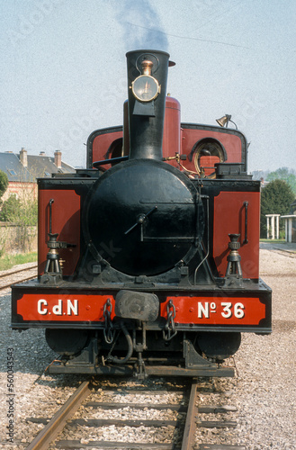 train touristique à vapeur, Chemin de Fer de la Baie de Somme, Noyelles sur Mer, Somme, 80, Picardie, France photo