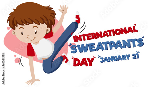 International Sweatpants Day Banner Design