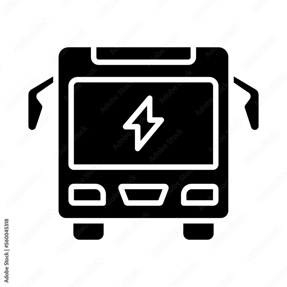 Electric Bus Icon Electric Bus Icon
